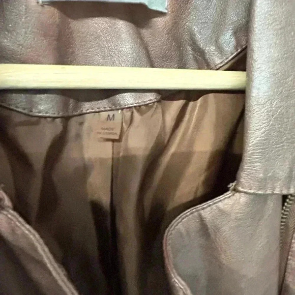 Bagatelle brown faux leather jacket medium - Picture 6 of 6